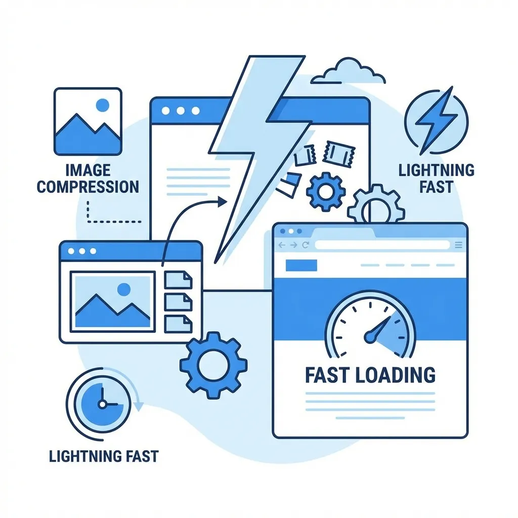 Why is it important to use compressed images for a web page